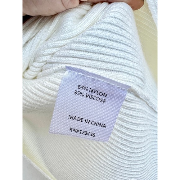 NWT Michael Costello x Revolve Rib Knit Pull On Midi Skirt White Women's Small - Picture 6 of 7